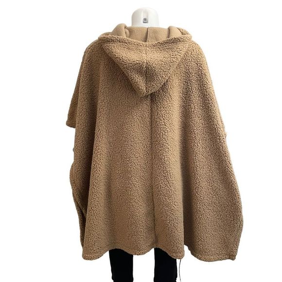 Koolaburra by UGG Cozy Sherpa Plush Tunic Lounger Amphora Tan full zip small - Picture 4 of 9